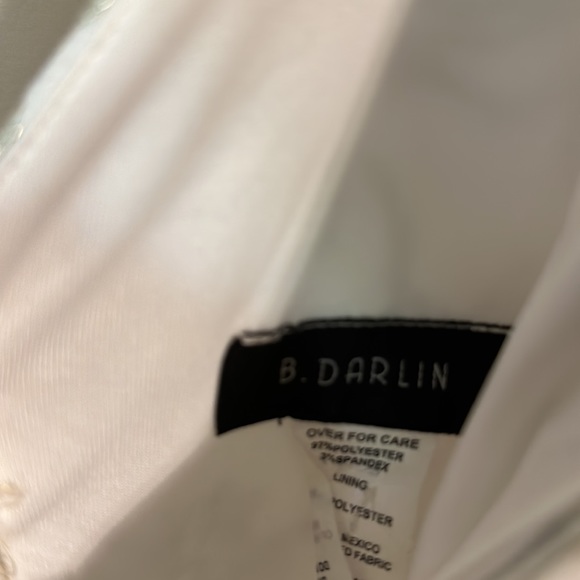 B Darlin party Dress White with Gold Flowers Flowy Size f1 2 Perfect semiformal - Picture 4 of 6